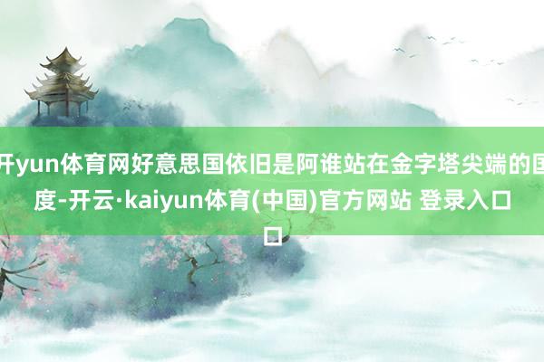 开yun体育网好意思国依旧是阿谁站在金字塔尖端的国度-开云·kaiyun体育(中国)官方网站 登录入口