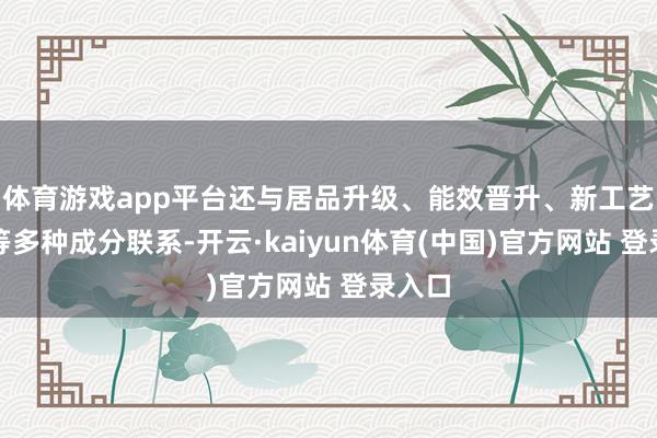 体育游戏app平台还与居品升级、能效晋升、新工艺导入等多种成分联系-开云·kaiyun体育(中国)官方网站 登录入口
